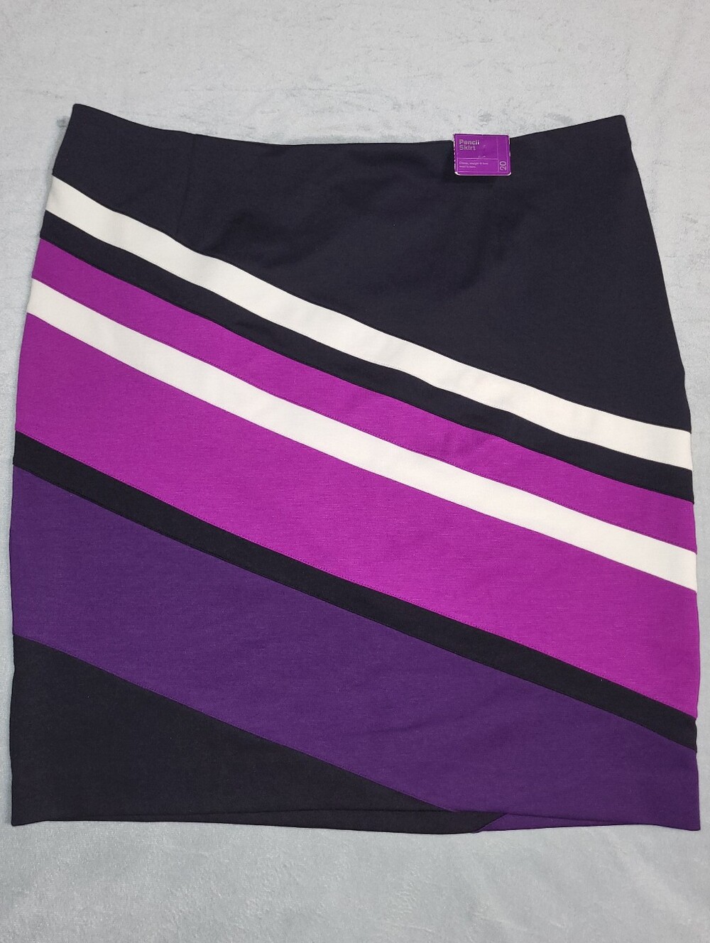 Pencil Skirt Asymeyrical Stripe plus size 20 Lane Bryant NWT